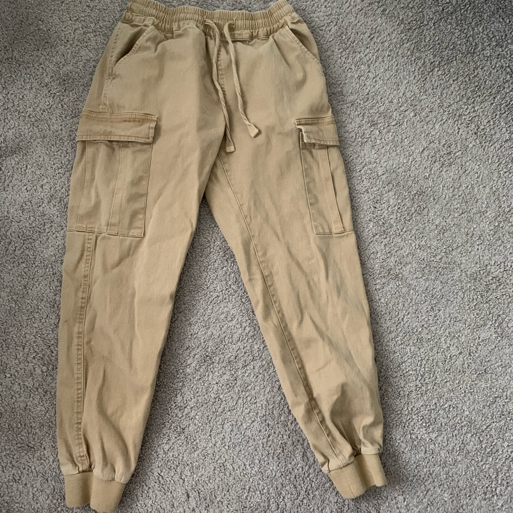 Bundle of 2 cargo pants - green & khaki